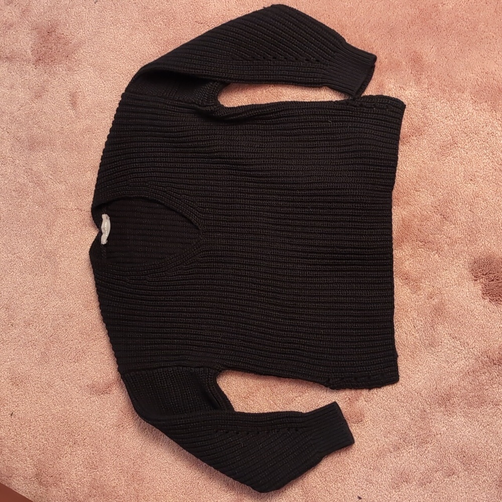 Everlane Sweater Womens Small Black Chunky Knit Cozy Balloon Pullover in M/L